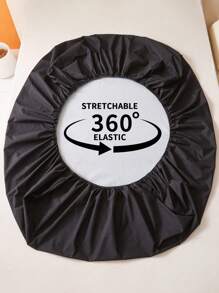 1pc Solid Color Waterproof Fitted Sheet, Microfiber Blanket For Bedroom - Black - View 5