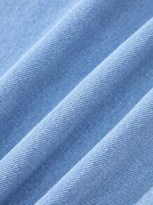 Tween Girls Fashionable And Versatile Lace-Up Soft Denim Jeans Pants, Lightweight Summer Pants For Casual Vacation Wear - Medium Wash - View 6