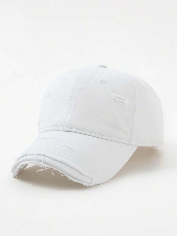 1pc Women's Distressed Washed Baseball Cap, For Daily Wear