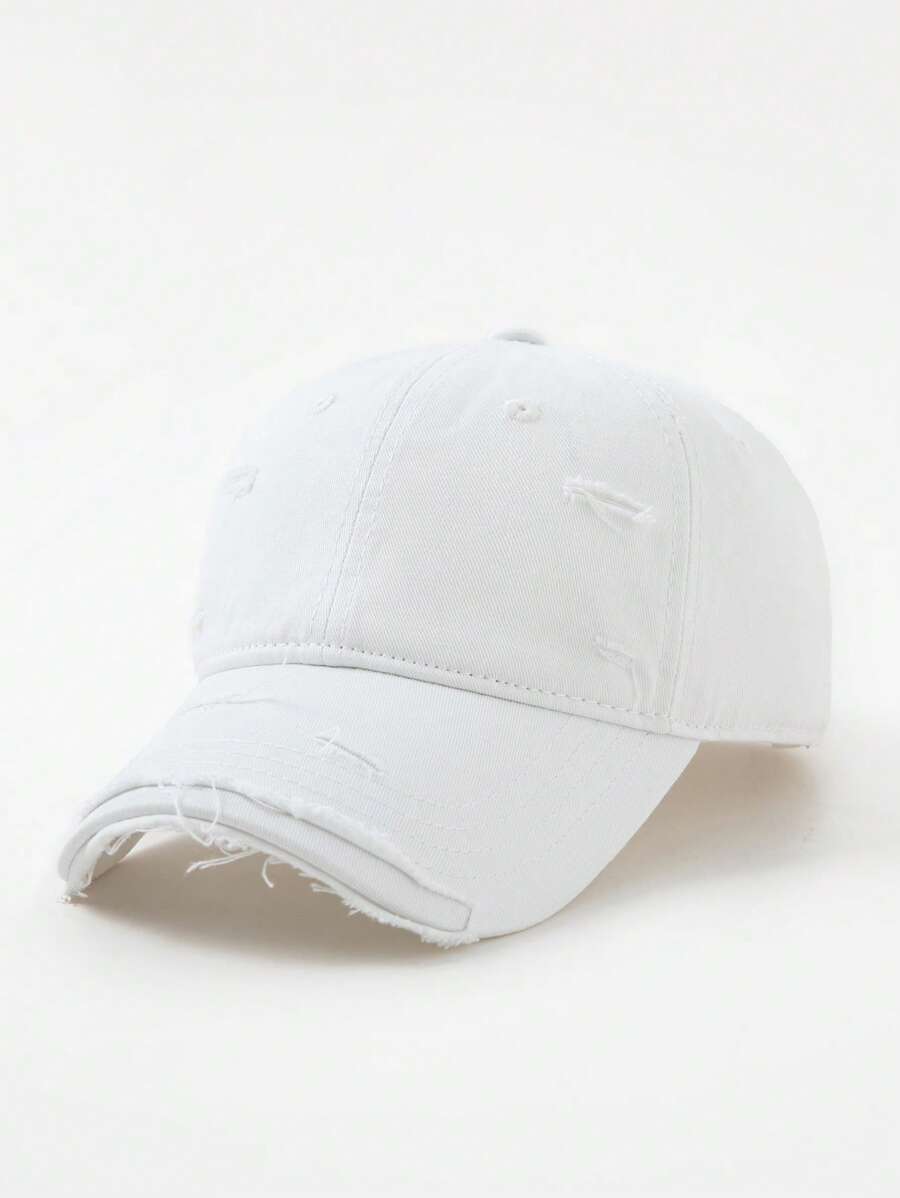 1pc Women's Distressed Washed Baseball Cap, For Daily Wear