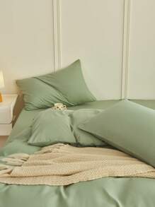 2/3pcs Purple Duvet Cover Set, Bedding Set, Solid Color Skin-Friendly Comforter Cover Set, Simple Style Quilt Cover Set, Comfortable And Soft Breathable, For Single/Twin/Full/King/Queen Bed Sizes - Ideal For Bedroom, Guest Room, Dormitory, 1pc Duvet Cover With 1/2pcs Pillowcase (Witnout Filler)Machine Washable Home Textile