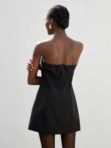 Aveloria Modichic Vestido corto con botones al frente, elegante y minimalista, versátil para trayectos