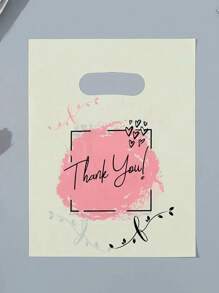 SHEIN 50/100pcs Thank You Plastic Gift Bags, Assorted Sizes3size For Shops - Multicolor - View 6