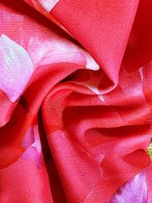 Swim Vcay 女士夏季沙滩装，印花系带串珠吊带露背三角比基尼套装