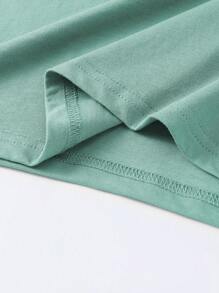 INAWLY Casual Vacation Cartoon Koala Print Short Sleeve T-Shirt - Mint Green - View 5