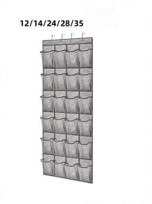 1pc Mesh Bag Shoe Storage Rack, Multi-Grids Hanging Back Shoe Storage Door Bag, Space Saving Storage Bag Sundry Storage Bag, Fabric Wardrobe Sundry Shoe Storage Bag For Small Business Owners/Stores/Retailers/Home/Travel(Black,Gray,White)