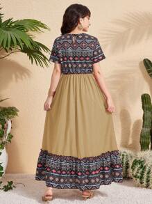 Floral Print Teen Girl Long Dress, Comfortable And Fashionable Summer Attire, Sweet And Pretty Girl Essential