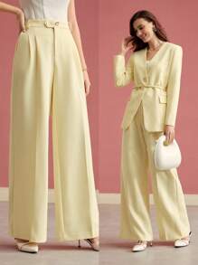 MOTF PREMIUM FOLD PLEATED TAILORED SUIT PANTS,VALENTINE'S DAY