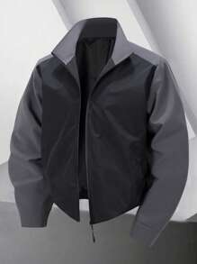 Manfinity Sport Corelite 男士简约休闲撞色拼布运动夹克