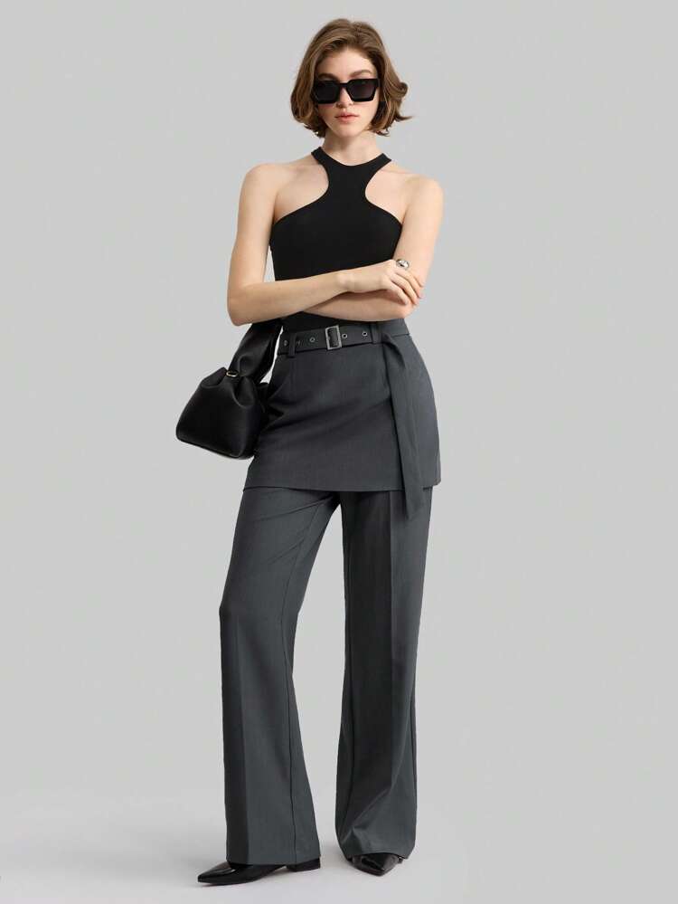 Women's Skorts, Urban Design Commuter Piece, Solid Color Minimalist, Fashionable Casual Daily Wear