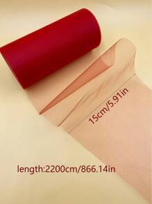 SHEIN 1 pezzo Rotolo di tulle per tutu da ballerina rosso, dimensioni 15cm*2200cm, per fai da te, decorazioni per matrimoni, feste, gonne per tavoli, decorazioni per feste di San Valentino e compleanni