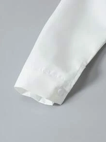 2pcs/Set Boys Cool Vest Jacket + Gold Print Robe, Summer Fashion Outfit - White - View 5