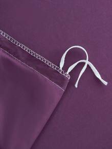 2/3件套紫色被套套装，纯色柔软亲肤被套套装，简约风格，舒适透气，适用于单人床/双人床/大号床/特大号床/加州特大号床 - 卧室、客房、宿舍的理想之选，包含1件被套和1/2件枕套（不含填充物），可机洗床上用品 - 紫色 - 查看 8