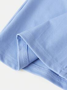 SHEIN Girlism Tween Girls High Waist Skinny Stretch Casual Versatile Pockets Workout Yoga Flare Pants - Baby Blue - View 5