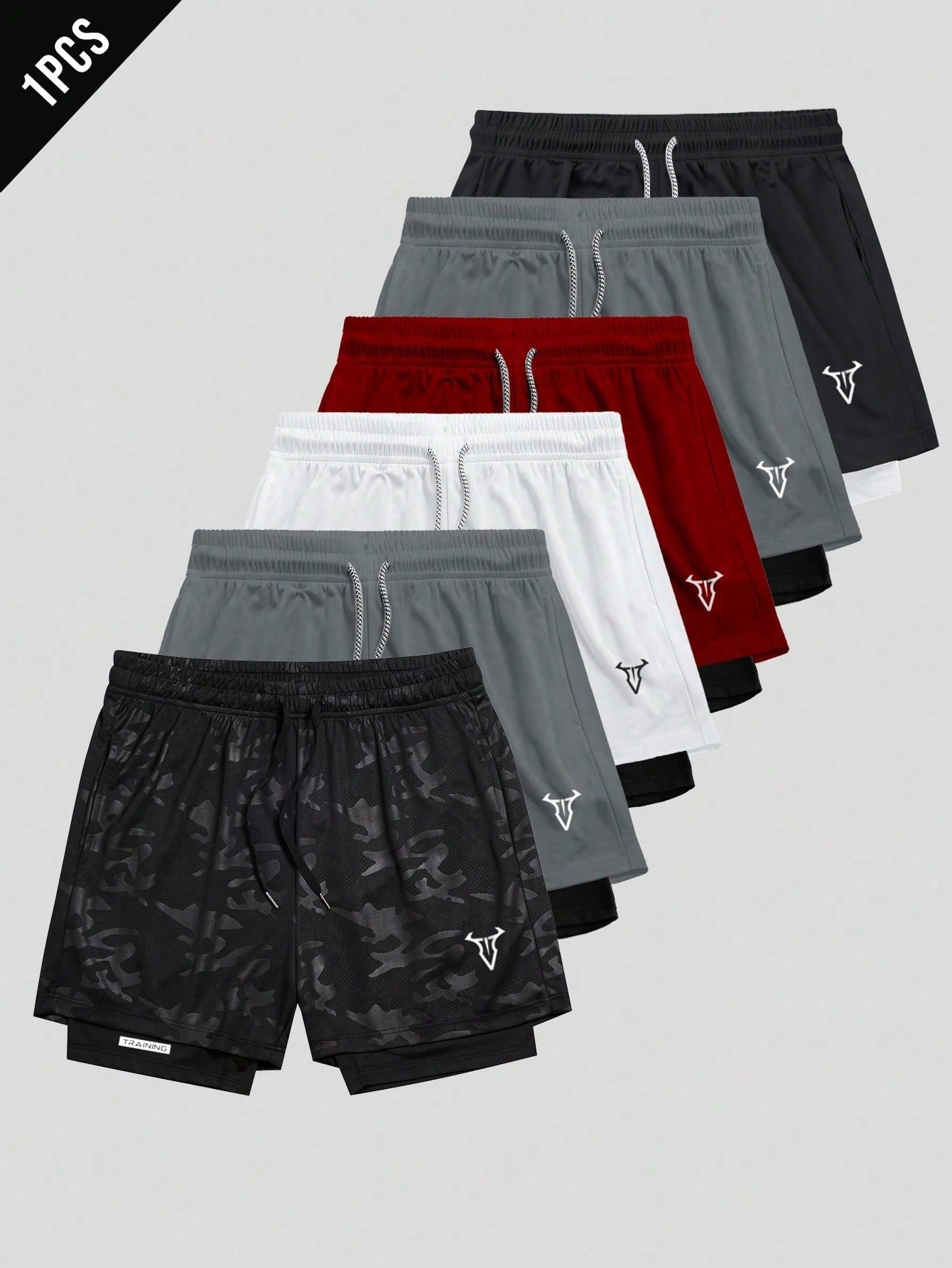 Manfinity Sport Corelite شورتات رياضية للرجال مطبو...