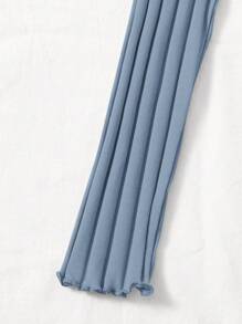 SHEIN EZwear Rib-knit Single Breasted Tee