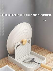 SHEIN Rejilla plegable con forma de orejas de gato para tapaderas de ollas, para uso en cocina y hogar - Negro - Ver 5