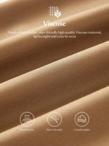 Ontre 2026春夏女装休闲纯色百褶长裙，现代都市派对、返校、婚礼、都市简约休闲日常、波西米亚风、度假、假日棕色半身裙，百搭复古风女裙 - 棕色 - 查看 10