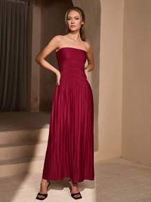 EURMUSE Women Burgundy Elegant Maxi Dress, Casual And Stylish For Everyday Wear - Burgundy - View 1