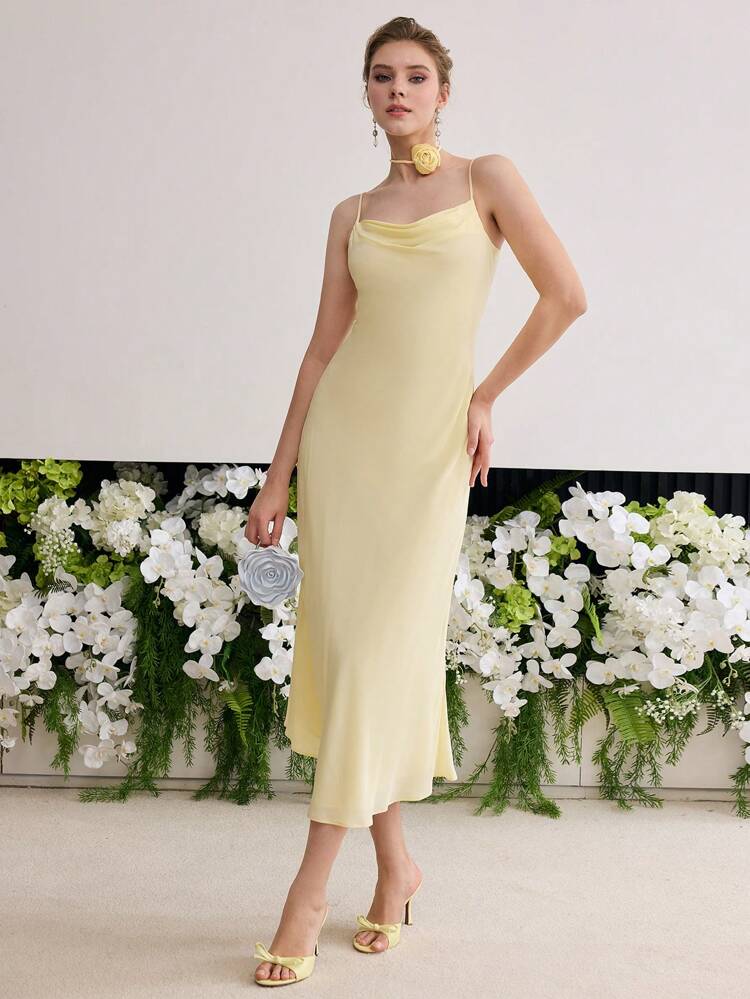 Abito drappeggiato senza schiena