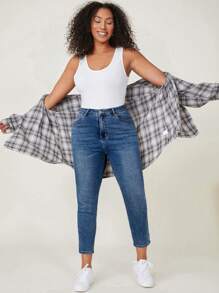 SHEIN ICON Plus High Waist Skinny Jeans