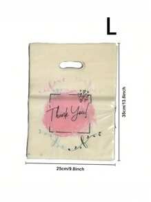 SHEIN 50/100pcs Thank You Plastic Gift Bags, Assorted Sizes3size For Shops - Multicolor - View 4