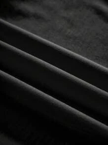 SHEIN 青少年男孩休闲简约圆领黑色背心，适合夏季 - 黑色 - 查看 4
