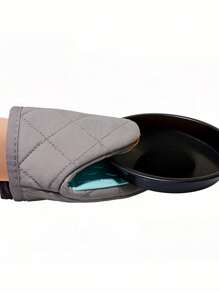 1pc Multifunctional Silicone Oven Mitt With Heat Insulation Pad - Anti-Scald Kitchen Gloves Suitable For Plates, Trays And Bowls - Essential RV Accessory - Blue - View 1