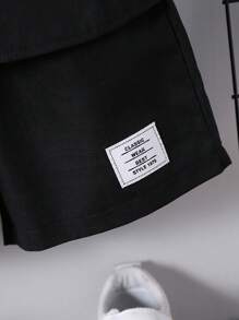 Set de 2 bucăți pentru băiat, ocazional, cu mâneci scurte și pantaloni scurți