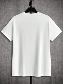 Manfinity Homme 4pcs/Pack All-Match Knitted Grey System Men T-Shirt, Casual Daily Versatile - Multicolor - View 11