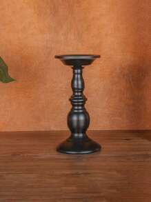 SHEIN Basic living 复古锻铁烛台装饰品黑色 1 件、万圣节、恐怖、秋季、冬季、假日、节庆、房间装饰、礼物 - 黑色 - 查看 5