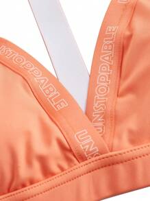 Powerista 女士日常健身运动文胸带字母松紧带 - 彩色 - 查看 9