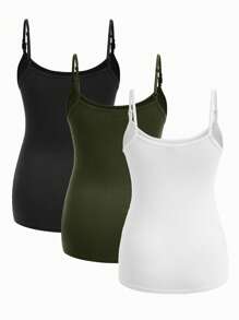 Modmama 孕妇纯色休闲百搭哺乳功能吊带背心 - 軍綠色 - 查看 2