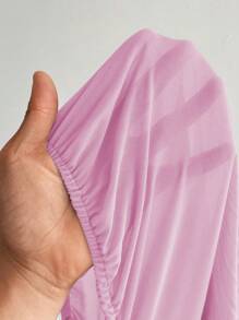 Grovea Vestido largo de manga larga de gasa con volantes, elegante y romántico, para mujer de talla grande para fiesta - Rosa - Ver 5