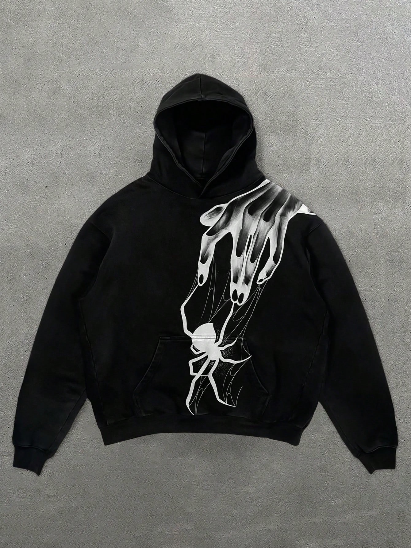 SHEIN Manfinity Dauomo Men's Casual Spider Print Hoodie