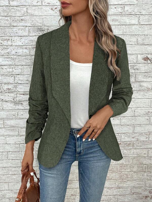 EMERY ROSE Women's Simple Fashionable Casual Blazer, Suitable For Daily Wear