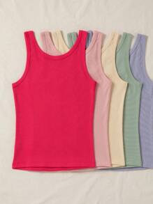 GlowEve Débardeur d'été casual et polyvalent pour femme, en couleur unie, pour le printemps - Multicolore - Voir 2