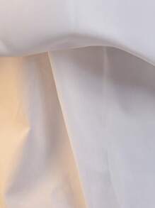 SHEIN Glamorique Kids 年轻女孩优雅白色网眼蝴蝶结蓬蓬公主婚礼派对礼服，适合所有季节 - 白色 - 查看 5