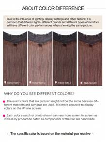 One Piece V-Shaped Clip In Hair Extensions Back-V 100% Human Hair Dark Brown Color Straight Hair For Women Easy To Style, Lightweight, Breathable, Invisible Suitable For All Hair Types And Daily Wear S2# - S2 - View 7