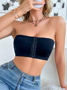 Backless, Strapless, Seamless Bandeau Bra For Wedding, Sexy - Black - View 5