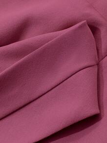 xheDAZY Vestido maxi de verano para mujer con lazo decorativo y pliegues con abertura frontalxhe - Rosa Fucsia - Ver 4
