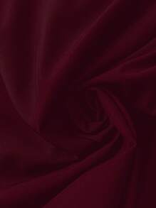 SHEIN Clasi فستان أنيق بطبعات زهرية مطرزة وأكمام فانوس مناسب لمناسبة عيد الحب للمرأة من المقاسات الكبيرة - عنابي اللون - مشاهدة 5