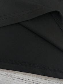 Manfinity Dauomo Hombres Camiseta estampado de cráneo - Negro - Ver 4