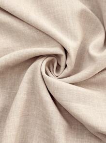 SHEIN Maternity 2 Pieces Set: Solid Color Crew Neck Tank Top And Wide Leg Pants, Casual - Khaki - View 3