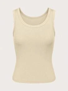 SHEIN Unity Women's Casual Versatile Solid Color Basic Tank Top - Multicolor - View 3