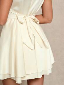 Glamine Women's Spring Summer Solid Color Vest Elegant Dress - K-POP Style Vacation Wear - White - View 7
