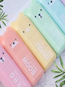 4/5/6 szt. Kawaii Bear Highlighter Pens Cute Stationery Markers Oblique Tip Candy Color Fluorescencyjny Pastel Pen School Supplies Powrót do szkoły