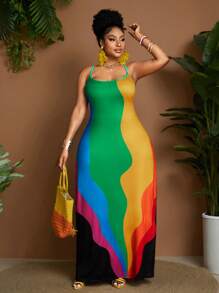 Maweii Plus Size Women Summer Dress With Spaghetti Straps, Sun Dress