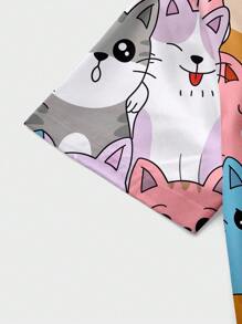 PopScrub ملابس علوية برقبة قلب على شكل V مزين بطبعة الزهور القطط الحظ الكرتونية الطباعة، طقم جاكيت الممرضة،طقم زي الممرضة، فساتين ممرضة، جاكيت لحجرة الفحص، جاكيت خارجي مطبوع برقبة V مزين بشعار مجهر ، ملابس علوية كاجوال قصيرة الأكمام لارتداء العمل، ملابس علوية مكشكشة برقبة قلب على شكل V للنساء، ملابس علوية زي الممرضة مع 2 جيب برقبة V قصير الأكمام ناعم مطاطي مزين برسم - متعدد الألوان - مشاهدة 5