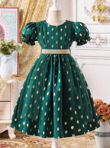 SHEIN Young Girl Casual Short Sleeve Simple Fashion Daily Dress